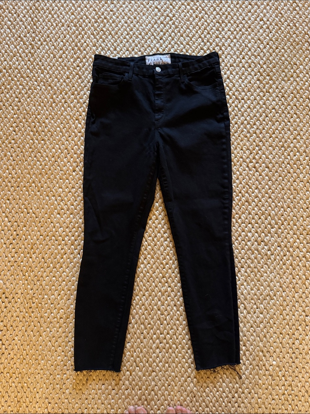 Frank & Eileen “Sligo” Cropped Black Italian Stretch Denim